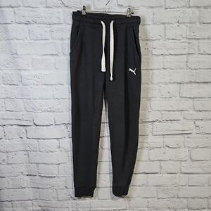 Puma Charcoal Jogger Pants with White Accents